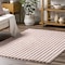 Nuloom Kai Stripe Faux Rabbit Machine Washable Area Rug 2ft 6in x 8ft HJWR03F-2608 - alternate 2